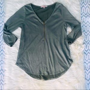 Long Sleeve Zip Top|